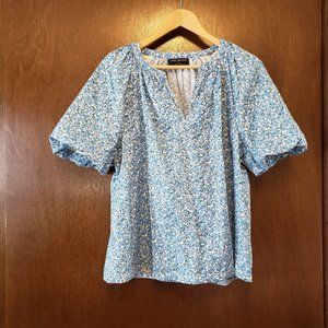 Lane Bryant floral puff sleeve top